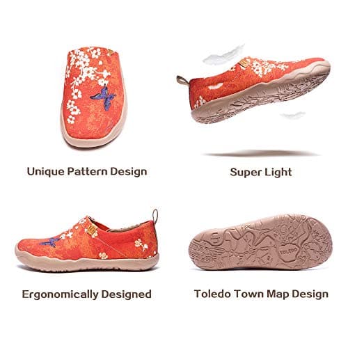 UIN Women's Art Travel Slip-On Flats Lightweight & Breathable
