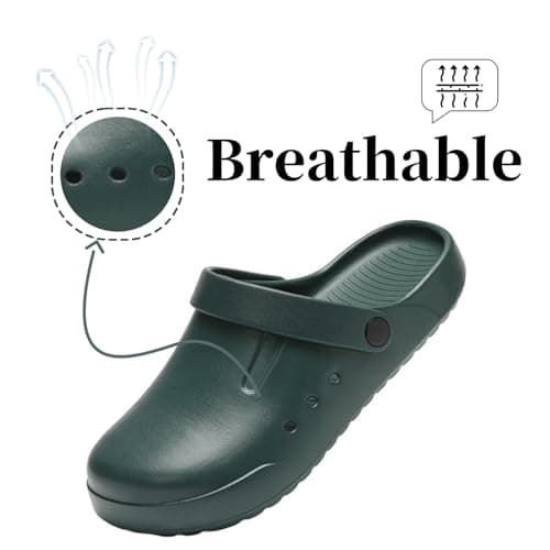 Nicely Cushioned Mens & Womens Garden Slippers for Outdoor Beach Lightweight Breathable Slip-On Comfort