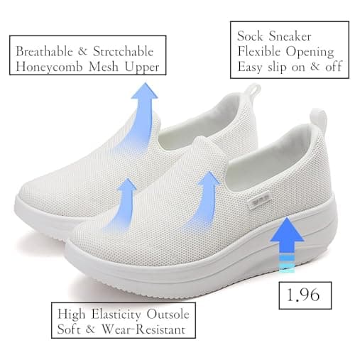 Roltte Women's Slip-On Nurse Shoes, Slip Resistant & Comfortable for Work