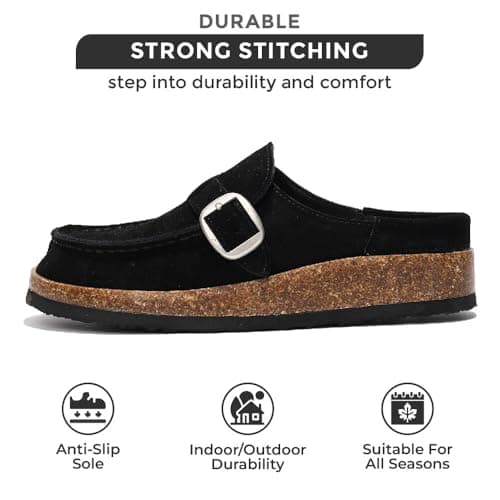 Carline Memory Foam Women's Moccasin-Style Clogs - Durable & Water Resistant