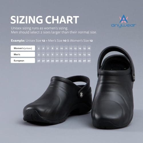 Anywear Zone Lightweight Nursing Clogs - Non-Slip, Ventilated EVA Cushioning