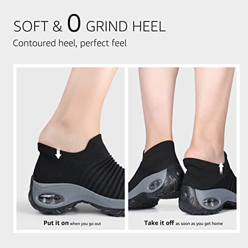 Non-Slip Arch Support Walking Shoes for Women | breathable Mesh Tennis Sneakers