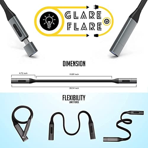 Rechargeable LED Neck Light - 3 Colors Dimmable for Reading, Knitting & More