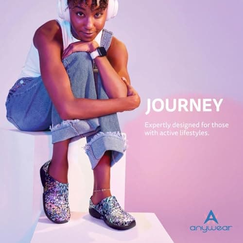 Anywear Journey Lightweight Waterproof Clogs - EVA Cushioning for Gardening, Food Service, Medical Professionals