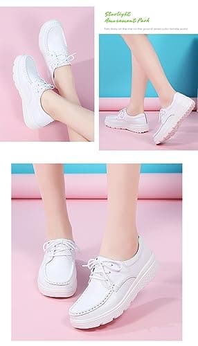 Purubylley Women's Breathable Slip-Resistant Nursing Shoes