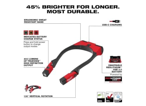 Milwaukee 400 Lumen Adjustable USB Work Light