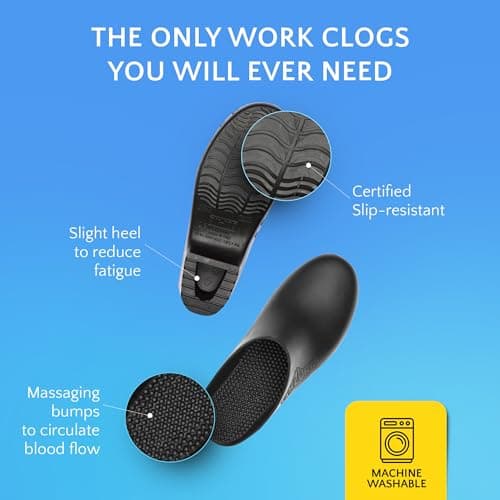 CALZURO Classic Unisex Work Clogs - Non-Slip, Autoclavable Rubber Kitchen Shoes