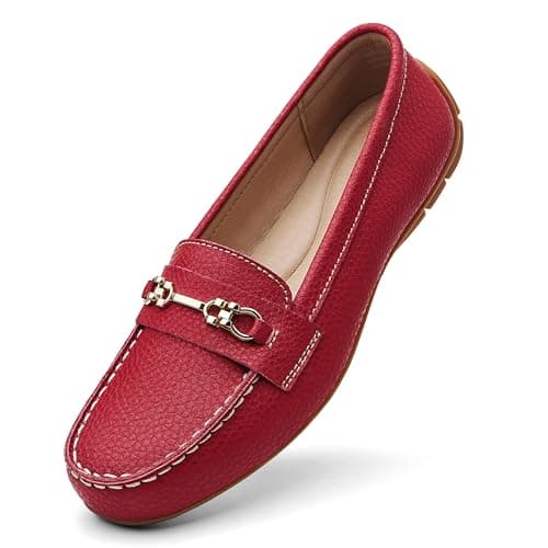 KORDAL Women's Lightweight & Comfortable Leather Loafers for Casual & Business