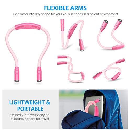 Upgraded LED Neck Reading Light with 3 Colors and Adjustable Brightness