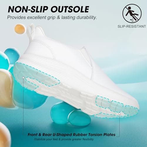 ZOVE Ultra Wide Toe Box Waterproof Nursing Shoes for Women