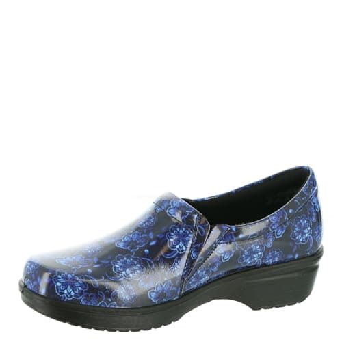 Easy Street Easy Works Tiffany Navy Floral Patent Shoes