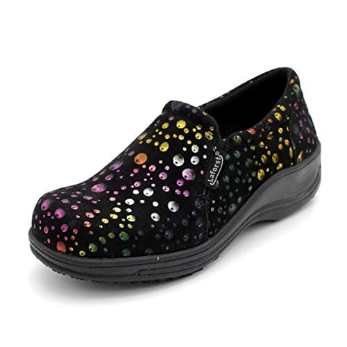 Womens Leather Slip Resistant Nursing Work Clogs