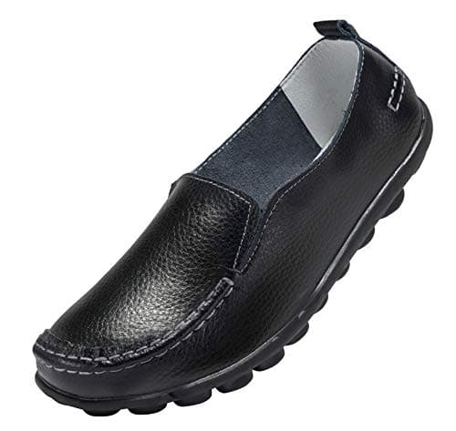 ANYUETE Women's Comfortable Leather Flat Loafers