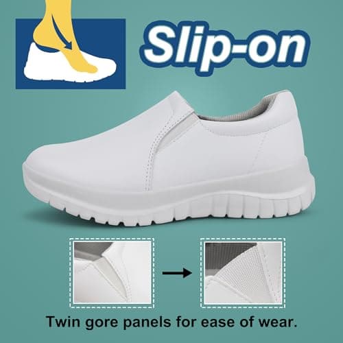 Hawkwell Women's Lightweight Water Resistant Slip On Nurse Shoes