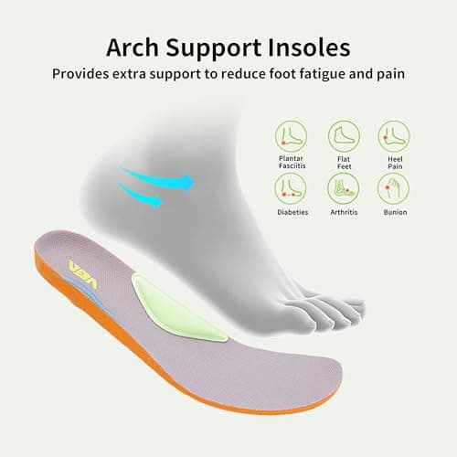 Women's Wide Toe Box Arch Support Walking Shoes for Plantar Fasciitis