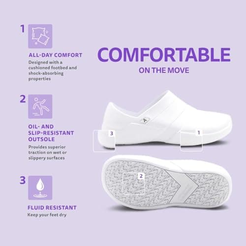 Anywear Journey Lightweight Waterproof Clogs - EVA Cushioning for Gardening, Food Service, Medical Professionals