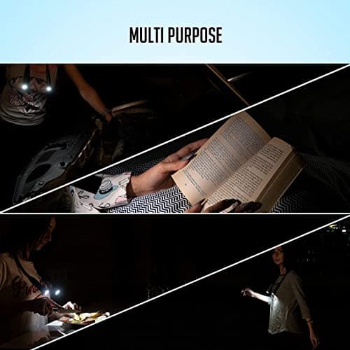 Rechargeable LED Neck Light - 3 Colors Dimmable for Reading, Knitting & More
