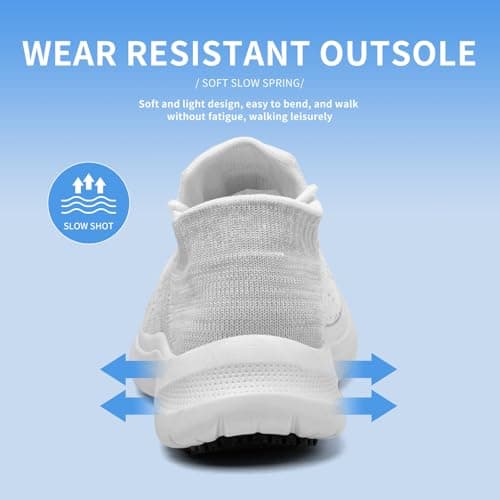 White Non-Slip Shoes for Women's Work in Food Service