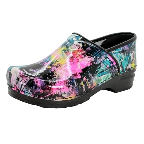 BJORK Swedish Comfort Women's Printed Leather Clogs