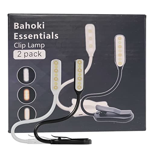 BaHoki Essentials Rechargeable LED Clip Lamp - Bedtime Reading Light