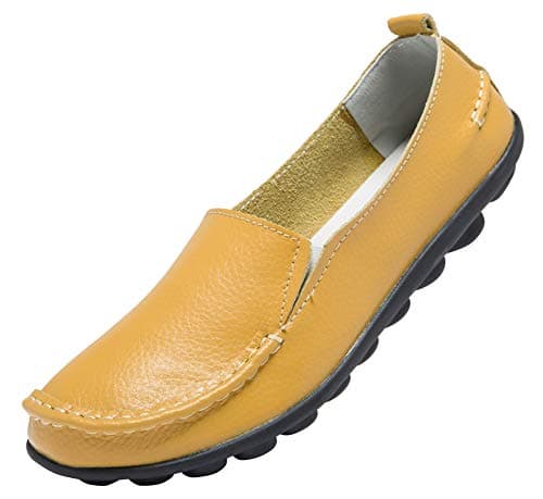 ANYUETE Women's Comfortable Leather Flat Loafers