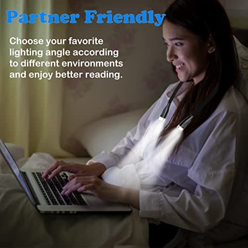 LED Reading Light, 3 Brightness Levels, USB-C Rechargeable, Bedtime Reading, Knitting, Crocheting, Camping