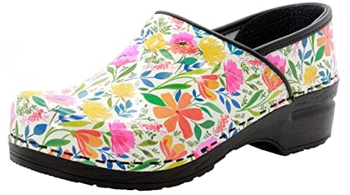 KLÄGN Women's Professional Printed Leather Clogs - Stylish Comfort