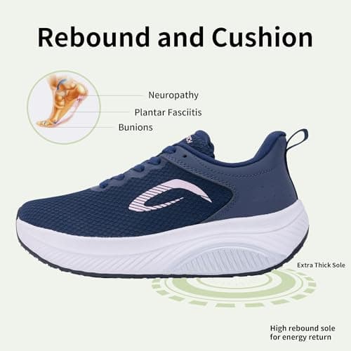Women's Wide Toe Box Arch Support Walking Shoes for Plantar Fasciitis