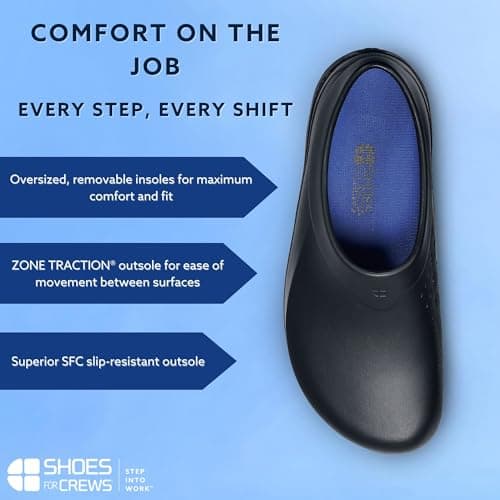Men's & Women's Slip Resistant Work Clogs, Radium Shoes Black Men's 9/Women's 11