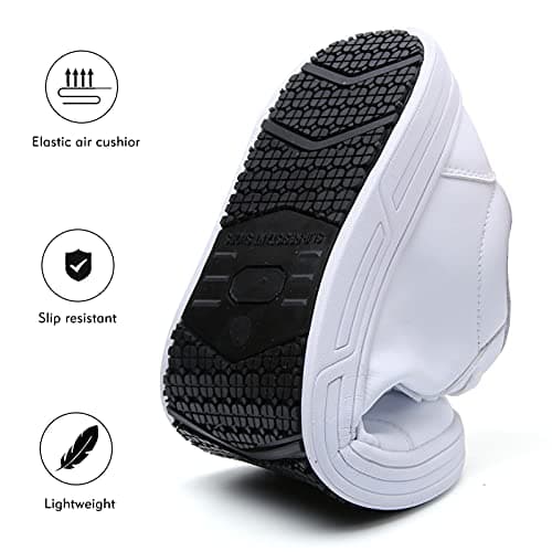 LMQLZHYC Non-Slip Work Shoes - Slip Resistant Chef and Nursing Shoes