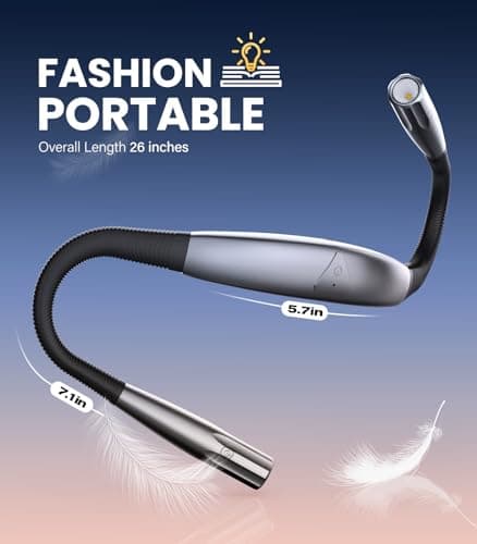 OPAULLED Black Neck Reading Light