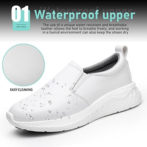 LMQLZHYC Non-Slip Work Shoes for Women, Suitable for Restaurant and Nursing Staff