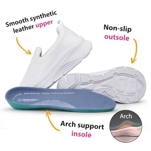 Hawkwell Women's Slip-On Arch Support Nursing Shoes