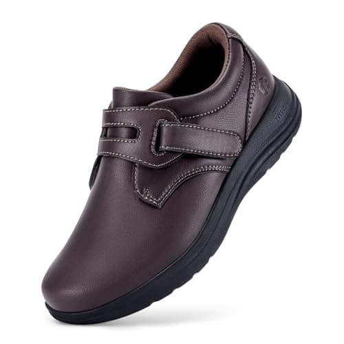 FitVille Diabetic Women's Casual Leather Shoes with Arch Support