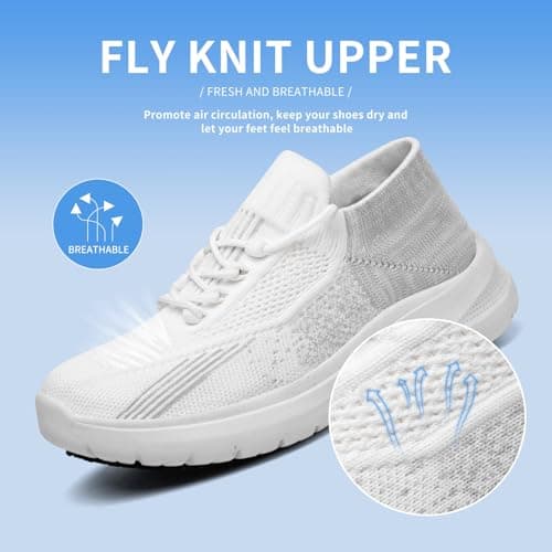 White Non-Slip Shoes for Women's Work in Food Service