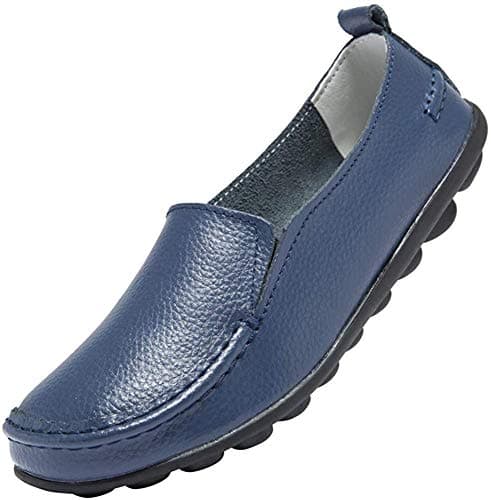ANYUETE Women's Comfortable Leather Flat Loafers