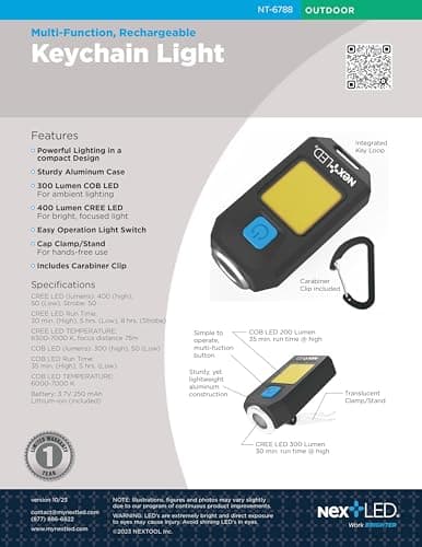 NextLED Rechargeable Necklight & Keychain EDC Light Combo