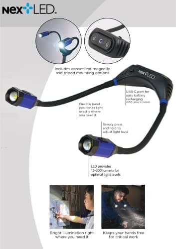 NextLED Rechargeable Necklight & Keychain EDC Light Combo