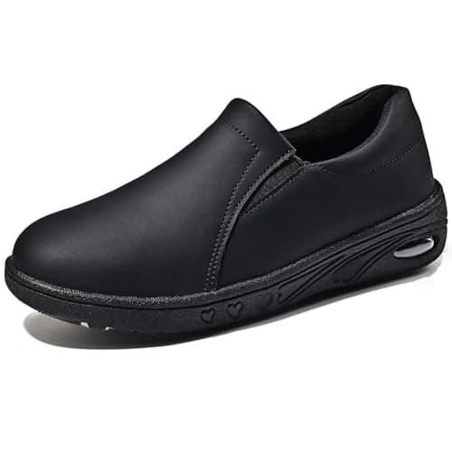 Women's Lightweight Comfortable Waterproof Slip-On Nurse Shoes for Work and Food Service
