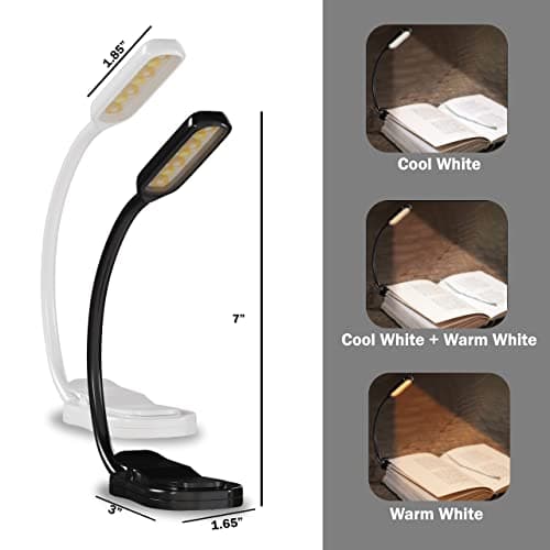 BaHoki Essentials Rechargeable LED Clip Lamp - Bedtime Reading Light
