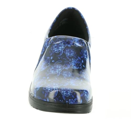 Easy Street Easy Works Tiffany Navy Floral Patent Shoes