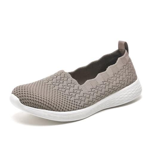Puxowe Women's Lightweight Slip-On Walking Loafer-Shoes Memory Foam Round Toe