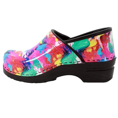 BJORK Swedish Comfort Women's Printed Leather Clogs