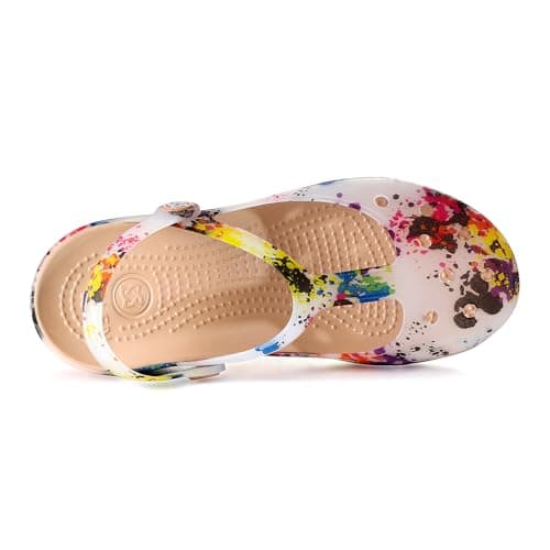 KELMALL Women's Non-Slip Classic Slip-On Platform Nursing Garden Mules Comfort Lightweight