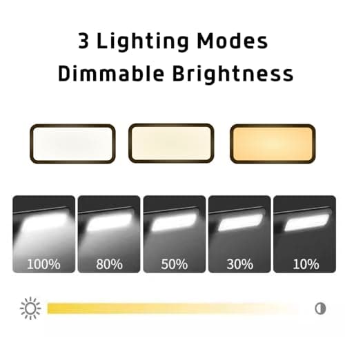 Black Neck Reading Light, Rechargeable LED, 270° Rotatable, Hands-Free, Adjustable Color & Brightness