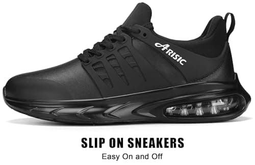 ARISIC Men's Slip Resistant Waterproof Work Shoes for Kitchen Chef Comfort