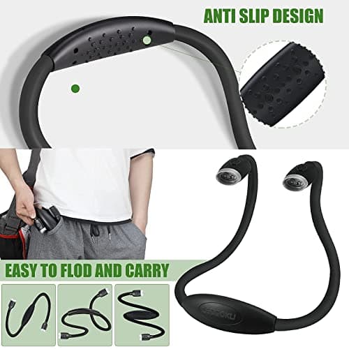 Bendable Neck Reading Light, 6 Brightness Levels, Rechargeable for Bed Reading, Crochet & Knitting