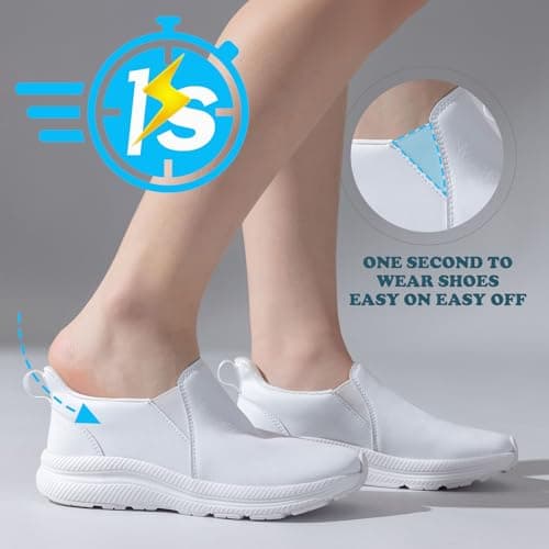 ZOVE Ultra Wide Toe Box Waterproof Nursing Shoes for Women