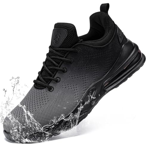 Mens Non-Slip Work Shoes Slip-On Water Resistant Walking Sneakers