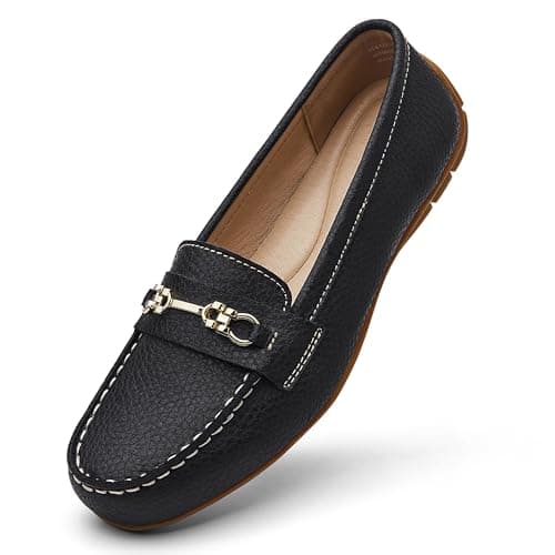 KORDAL Women's Lightweight & Comfortable Leather Loafers for Casual & Business
